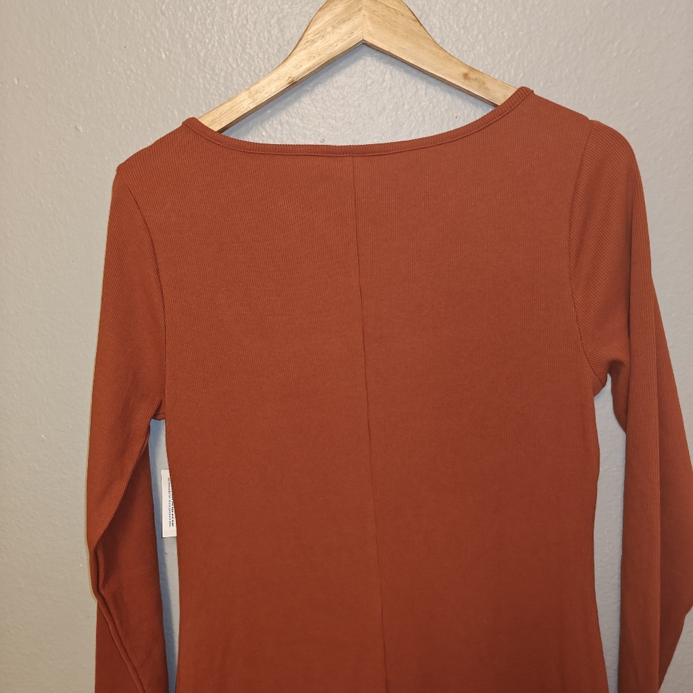 Old Navy Women's Fitted Rib-Knit Square-Neck Dress Size L - Picture 7 of 10